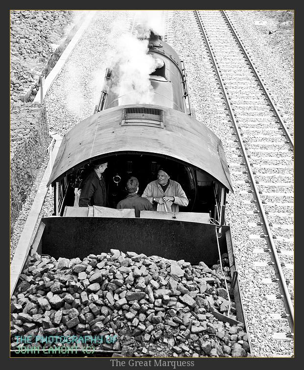 The Great Marquess steam engine 61994 departing Alloa